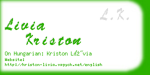 livia kriston business card